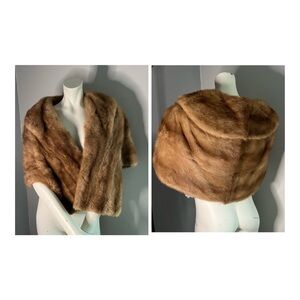 Lit Brothers Vintage Cape Mink Classy Warm Retro Authentic fur
